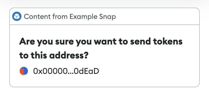 Address UI example