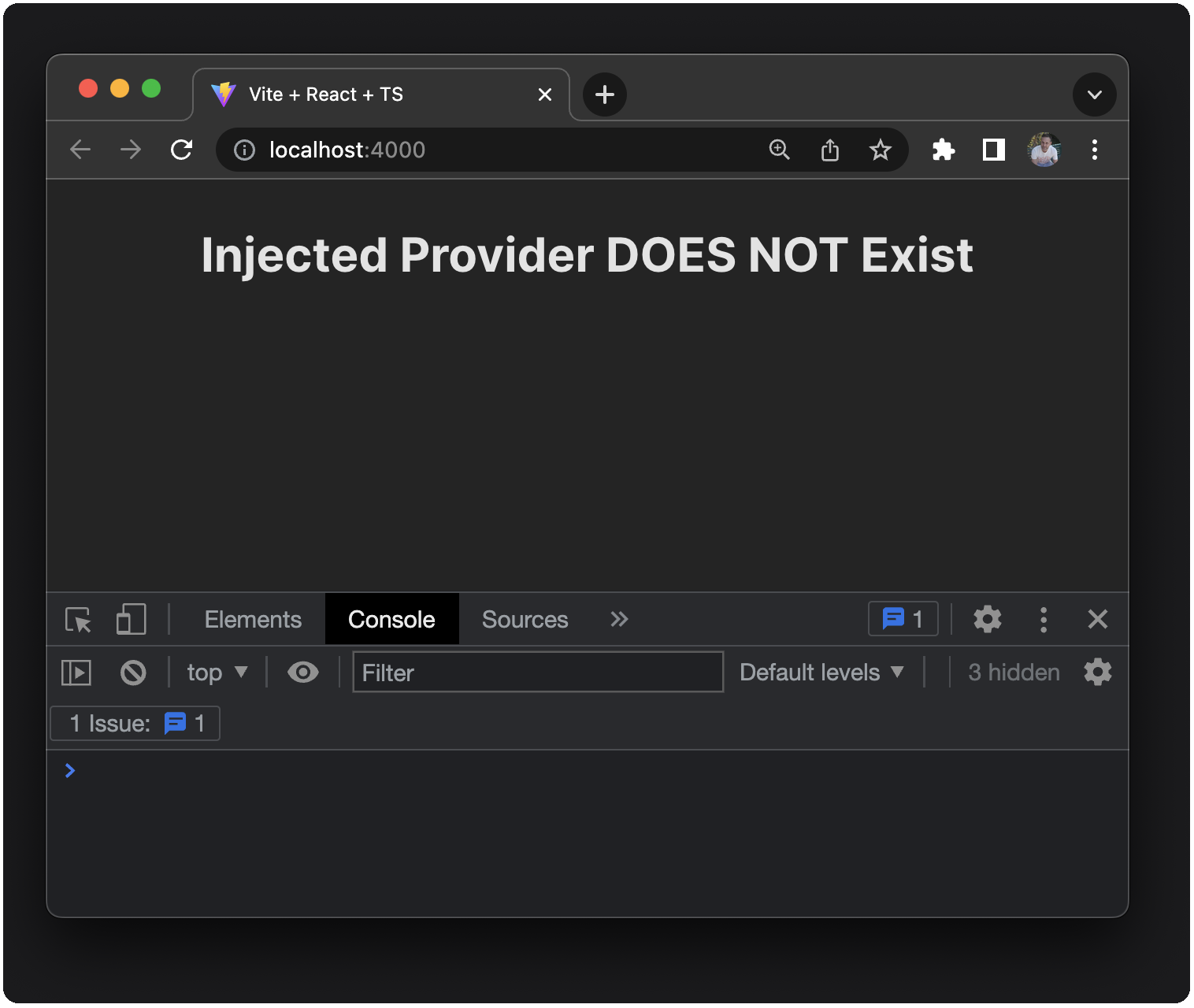Injected Provider DOES NOT Exist