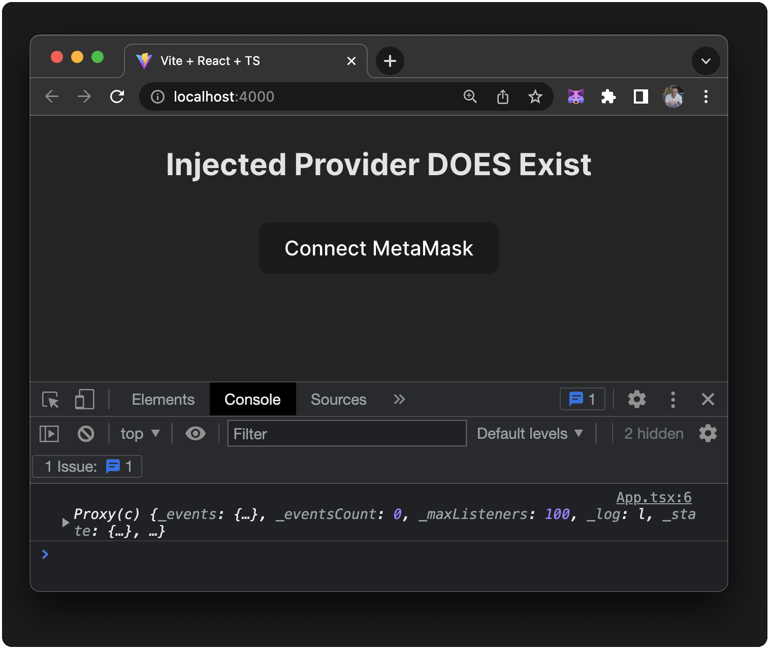 Injected Provider DOES Exist