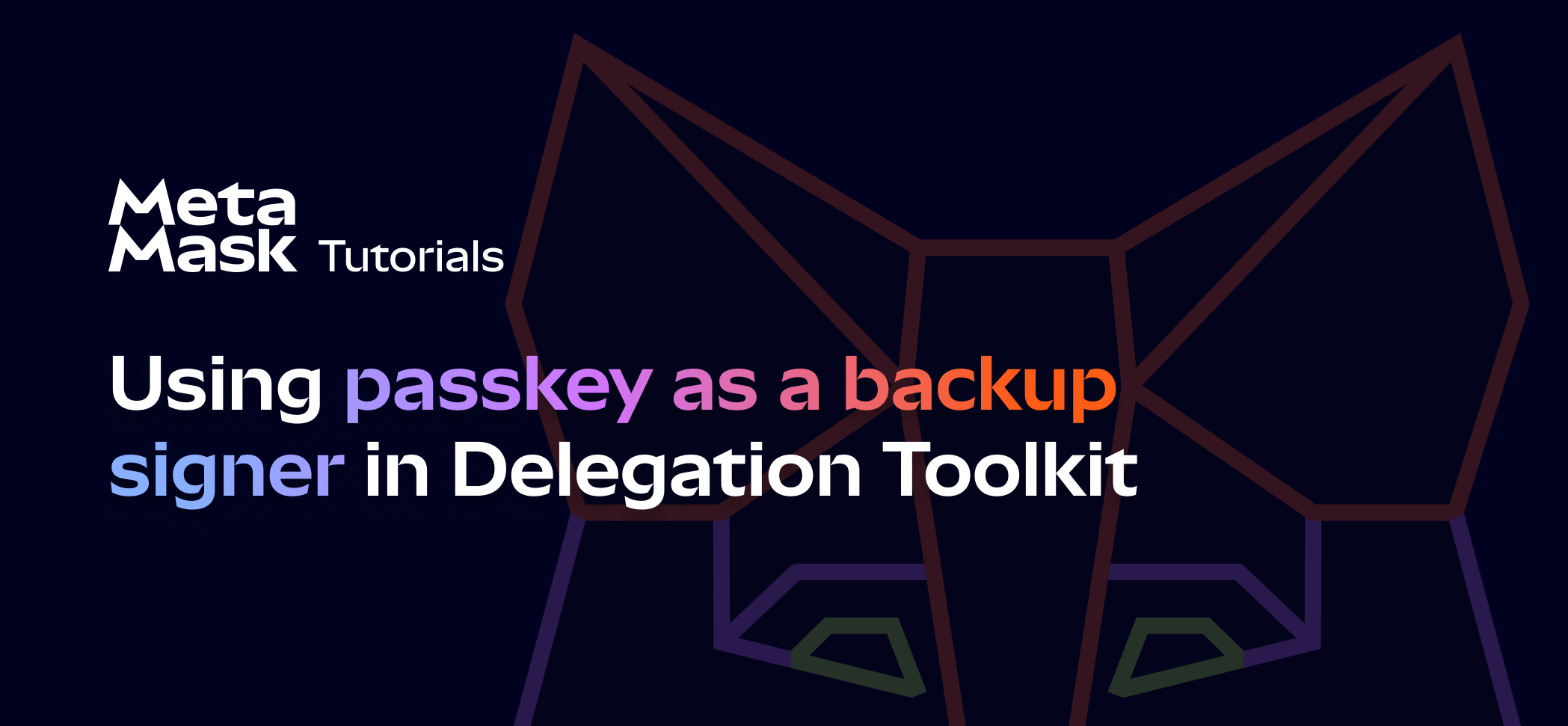 Use a passkey as a backup signer